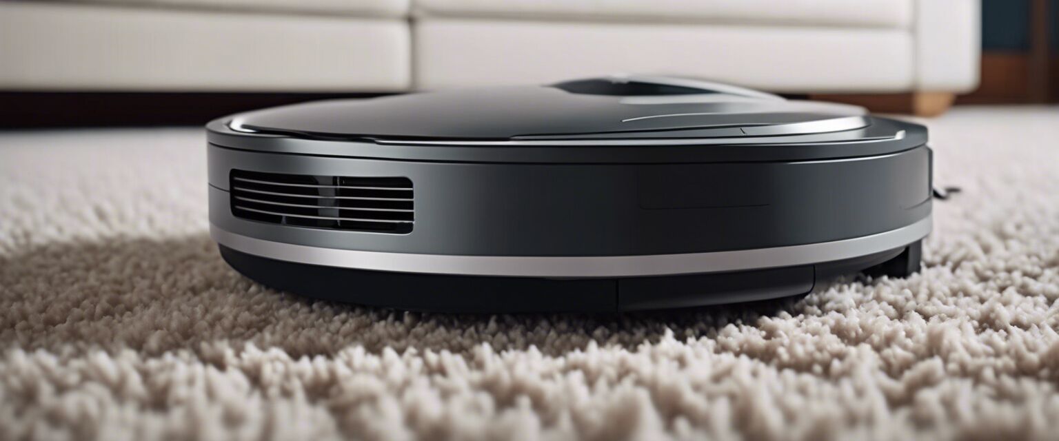 Robot vacuum cleaning floor